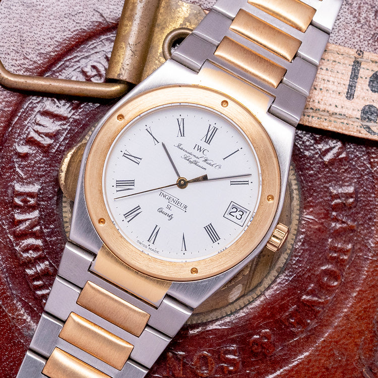1980s IWC Ingenieur SL Quartz Steel & Gold on Bracelet 34mm
