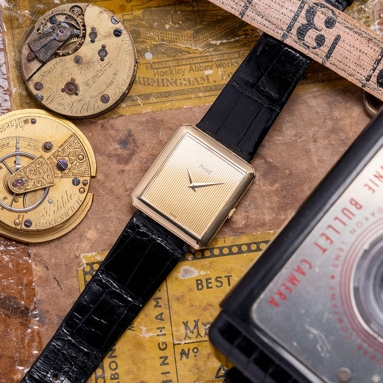 1970s Piaget Protocole 'Tank' 18ct Yellow Gold 25x27.5mm 91542