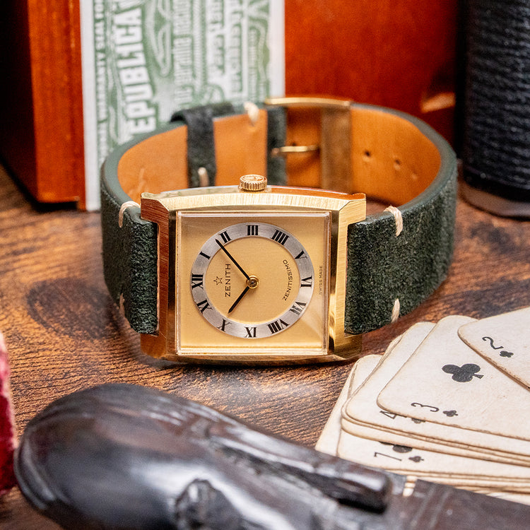 1960s Zenith Zenitissimo Gold Filled Square 27.5x33.5mm 4002 HU