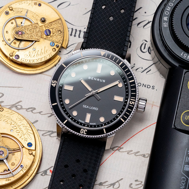 2023 Benrus Sea Lord Classic Diver Black Automatic 39mm