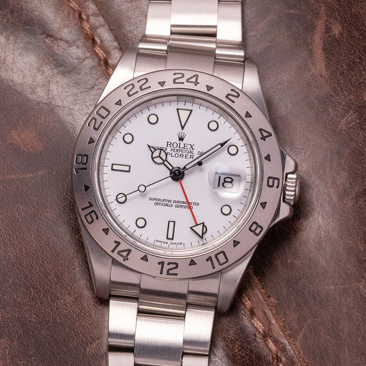 2004 Rolex Explorer II "Polar" White 16570 SEL Full Set