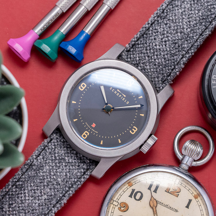 2017 Schofield Beater 1 Early Grey Enamel Dial Automatic 44mm