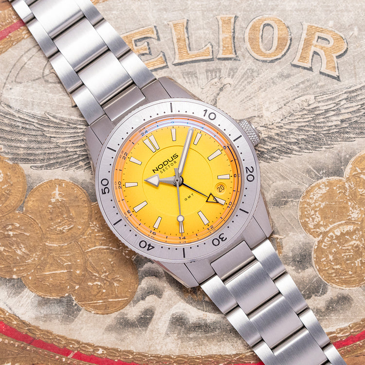 2025 Nodus Sector Sport GMT Sunset Yellow 40mm Automatic