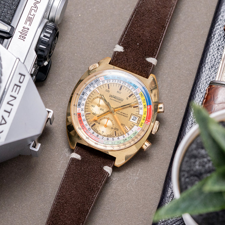 1970s Wakmann Automatic Chronograph Lemania 1341 42mm