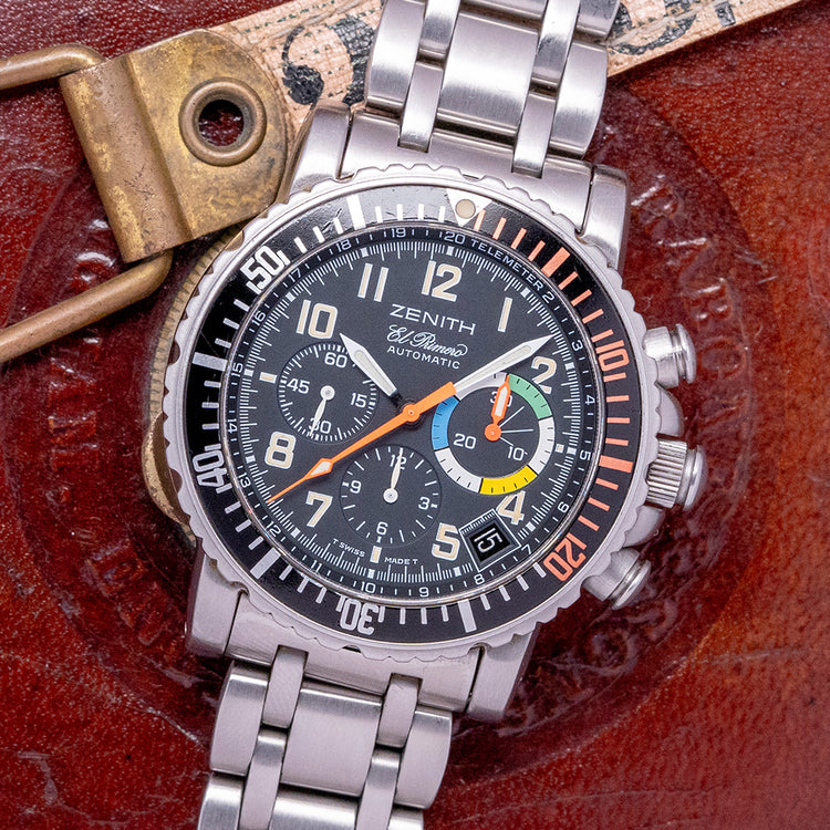 1990s Zenith El Primero Rainbow Flyback 40mm 02.0480.405
