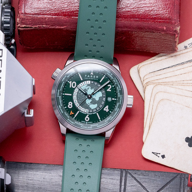 2024 Farer Foxe World Timer Green with Bracelet Automatic
