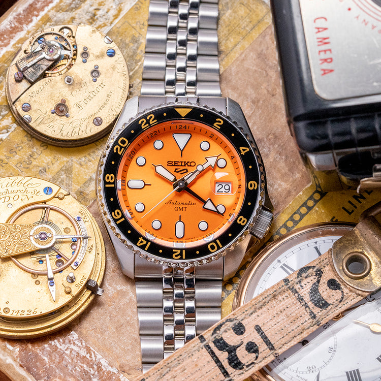 2022 Seiko 5 Sports Orange GMT Automatic SSK005K1