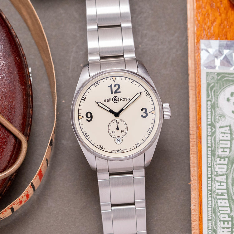 2000 Bell & Ross Vintage 123 Beige Auto on Bracelet 38mm