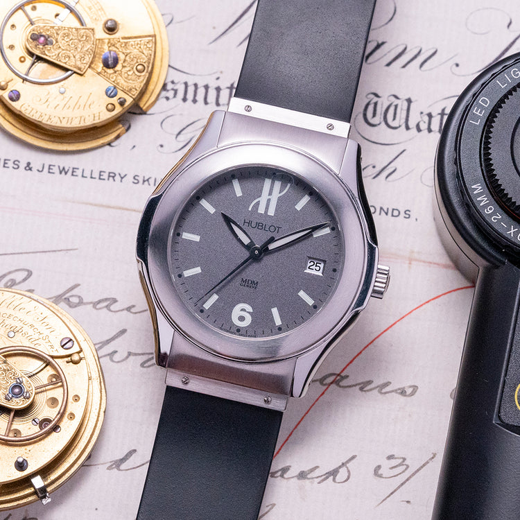 2000s Hublot Elegant MDM Automatic 41mm Grey Dial 1910.1