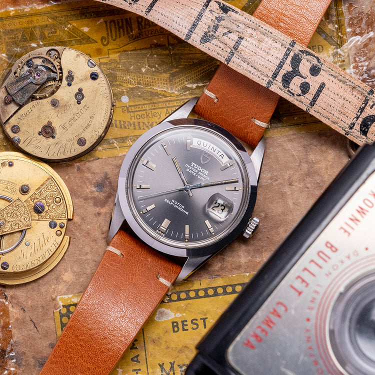 Near NOS 1969 Tudor Oyster Prince Date + Day Jumbo 38mm 7017/0