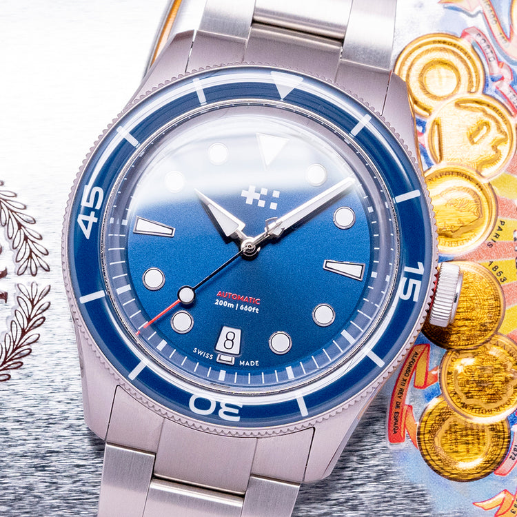 2024 Christopher Ward C65 Aquitaine Blue Automatic