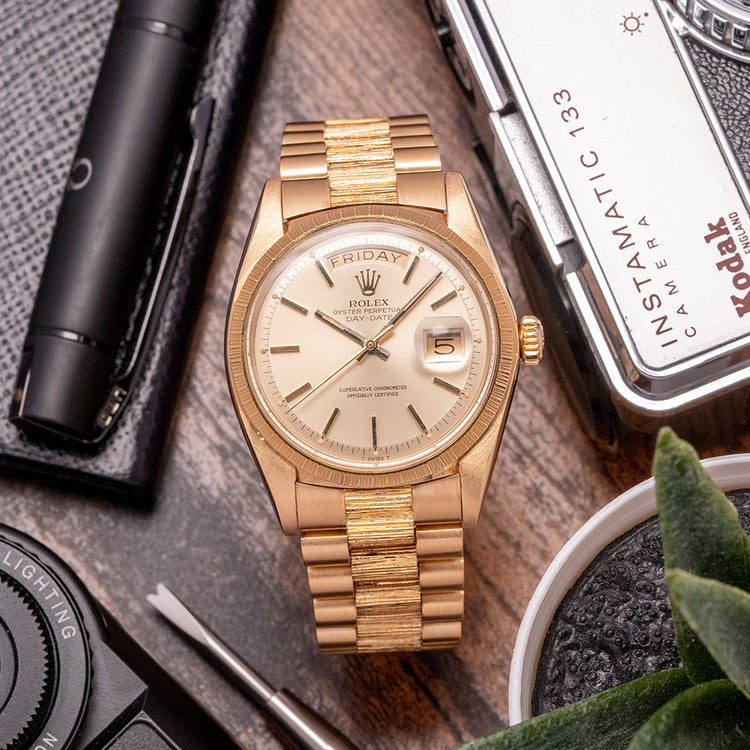 1973 Rolex Oyster Perpetual Day Date 1807 Bark with Bracelet