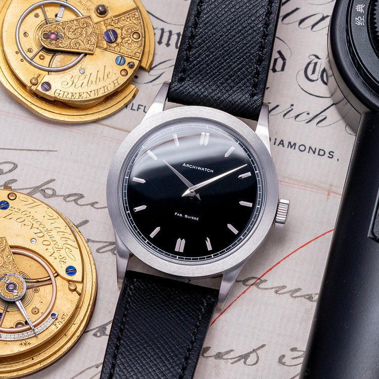 2023 Archiwatch "Original" 2525-1 Glossy Black Dial 36mm
