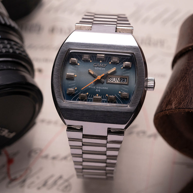 1970s CAMY Geneve Time Square 44 Automatic ETA 2789