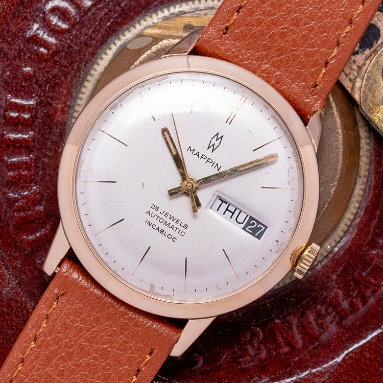 1975 Mappin 9ct Gold Day/Date Automatic ETA 2789 34mm