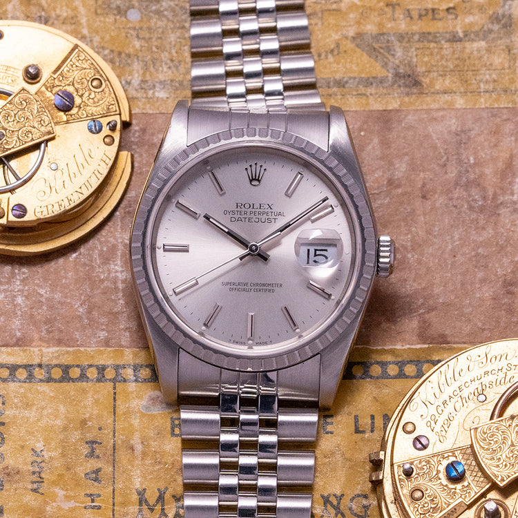 1990 Rolex Datejust 36mm on Jubilee 16220 Box & Papers