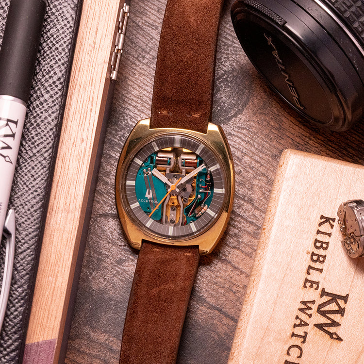 1970 Bulova Accutron Spaceview 214 Gold-Plated 37.5mm