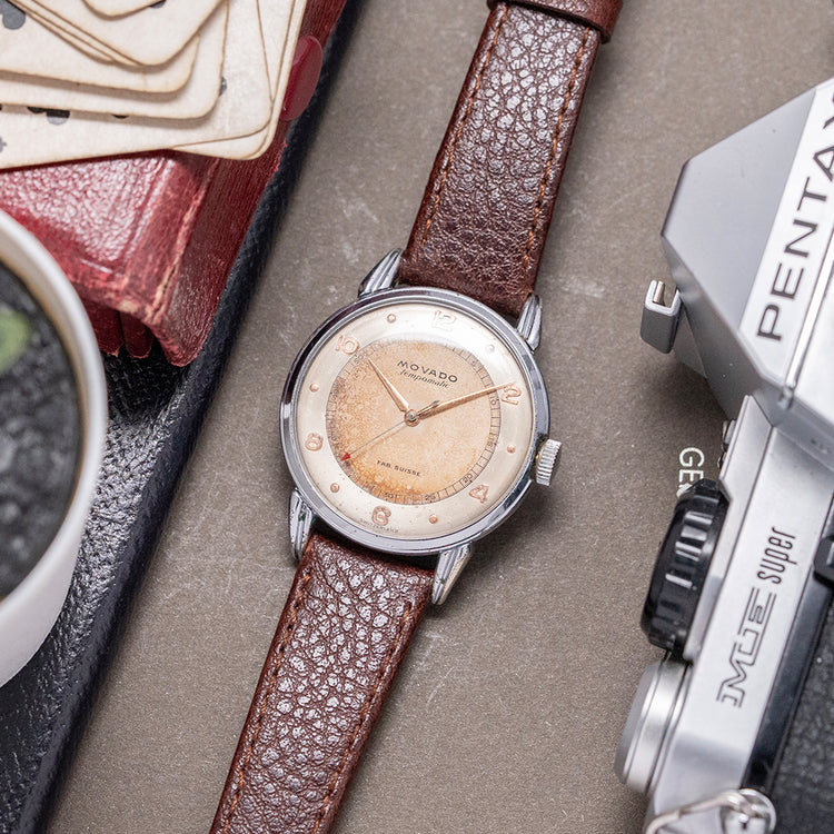 1950s Movado Tempomatic Claw Lugs Bumper Automatic 34mm