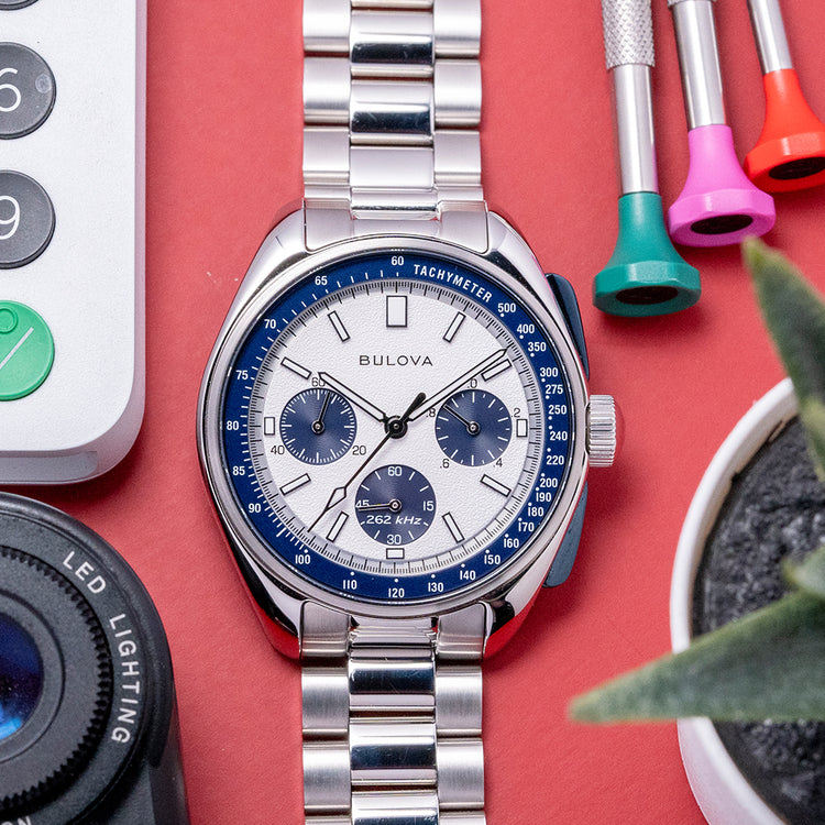 2023 Bulova Archive Lunar Pilot Chronograph Blue 43.5mm 98K112
