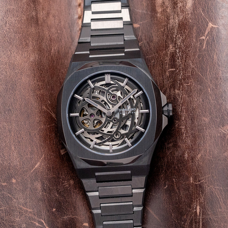 2025 D1 Milano Gun Metal Skeleton Automatic 41.5mm