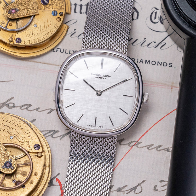 1960s Favre-Leuba Geneve Manual "Ellipse" on Bracelet