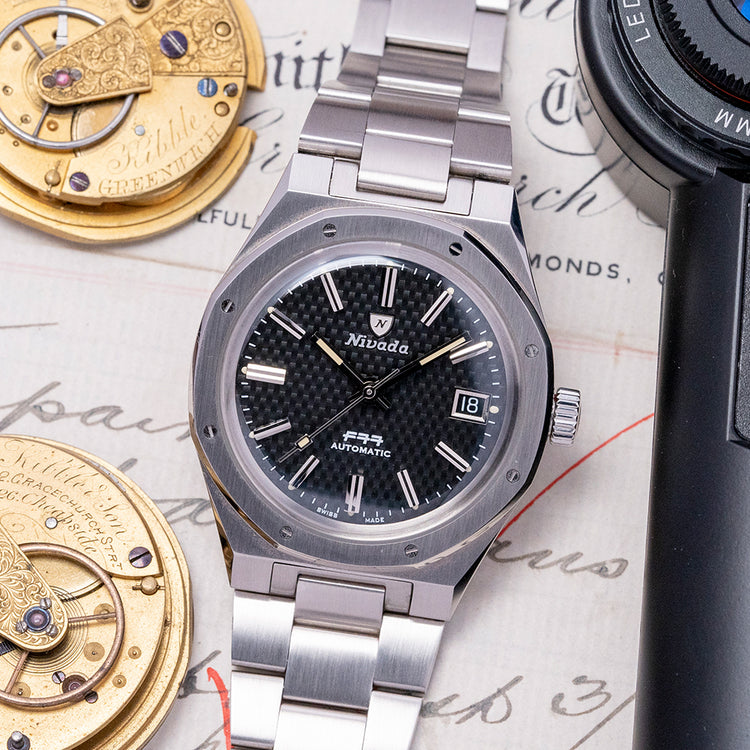 2023 Nivada F77 Black Date 37mm Automatic