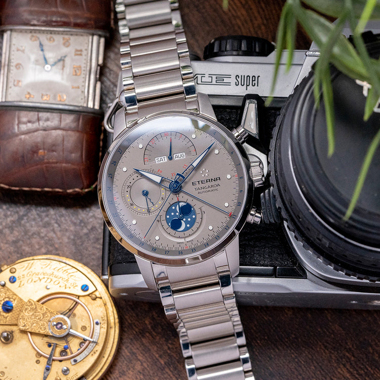 2014 Eterna Tangaroa Triple Calendar Moonphase Chrono 42mm