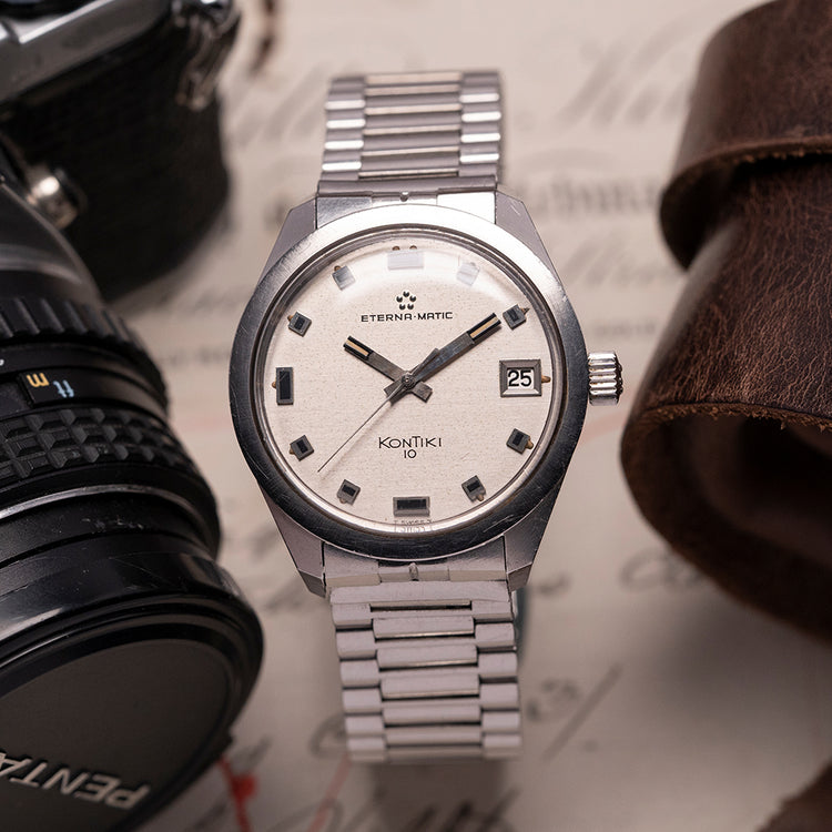 1970s Eterna-Matic Kontiki 10 Auto on NSA Stretch Bracelet