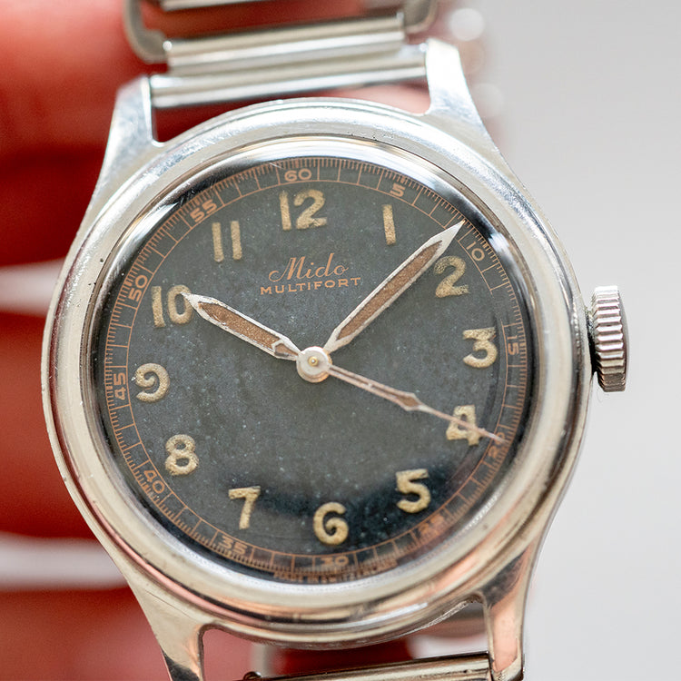 1940s Mido Multifort Manually Wound Gilt - vault