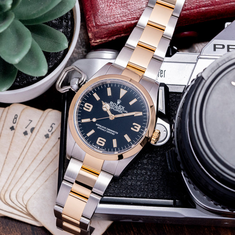 2021 Rolex Explorer I Two-Tone 36mm Steel & Gold 124273