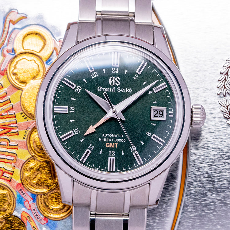 2022 Grand Seiko Hi-Beat GMT Green Shunbun 39.5mm SBGJ251G