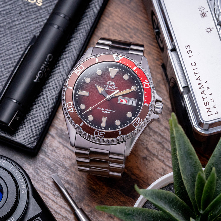 2022 Orient Kamasu Mako III Red/Brown Auto RA-AA0814R19B