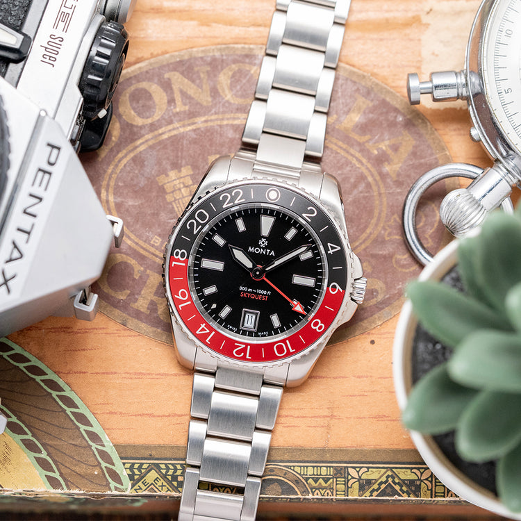 2023 Monta Skyquest GMT Black Dial "Coke" Bezel 40mm