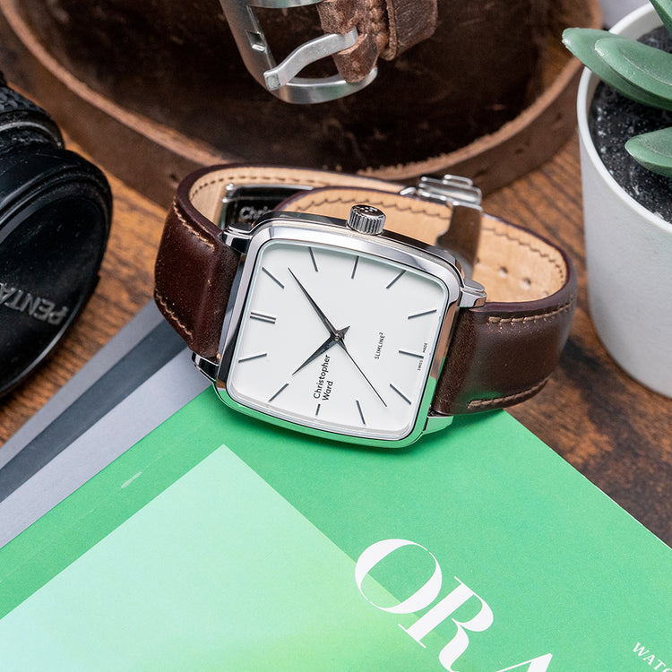 2018 Christopher Ward C5 Malvern Slimline² Square Manual 37mm