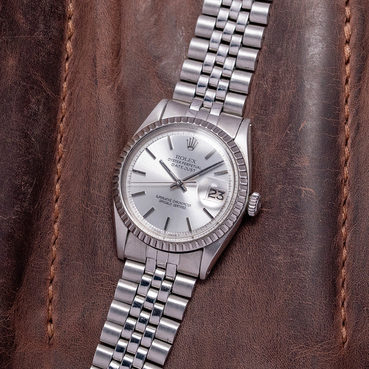 1965 Rolex Datejust 36mm Engine Turned Bezel 1603