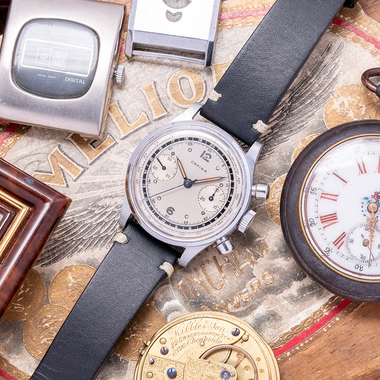 1950s Orfina Chronograph Oversized Pushers 36mm Venus 175