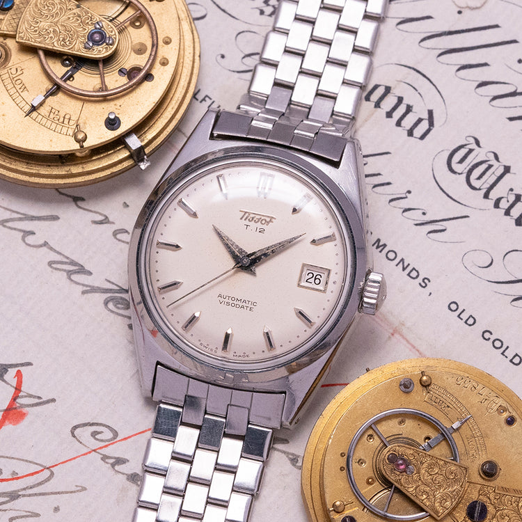 1958 Tissot T-12 Visodate Automatic on Sprung Tissot Bracelet