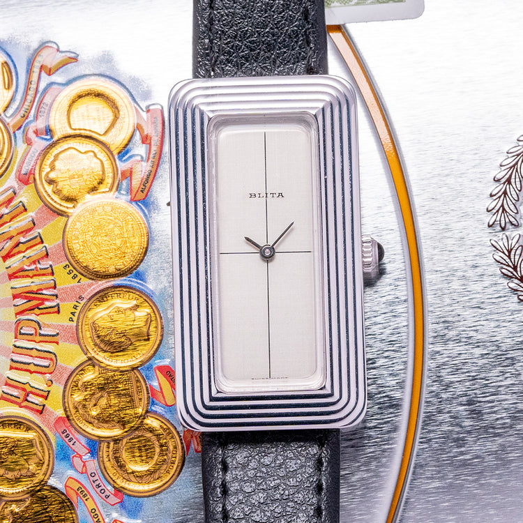 1970s Near New Old Stock Blita White "Cristallor" Mechanical