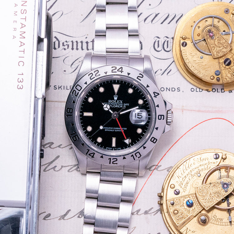 1989 Rolex Explorer II Black Tritium Dial 40mm 16570
