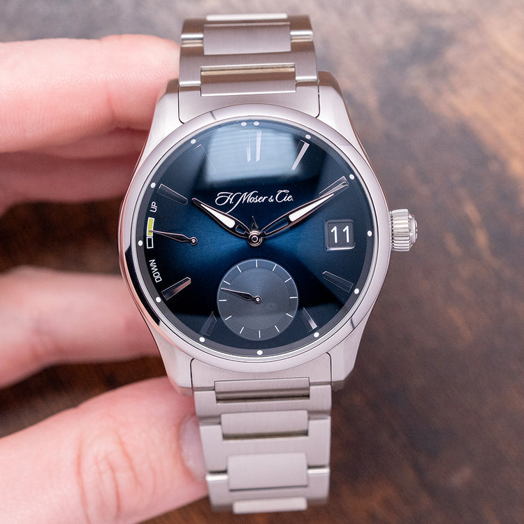 2017 H.Moser & Cie Pioneer Perpetual Calendar Midnight Blue 43mm 3800-1200