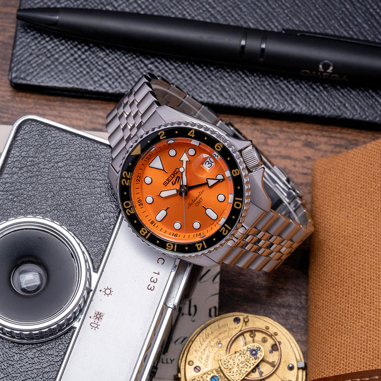 2022 Seiko 5 Sports Orange GMT Automatic SSK005K1