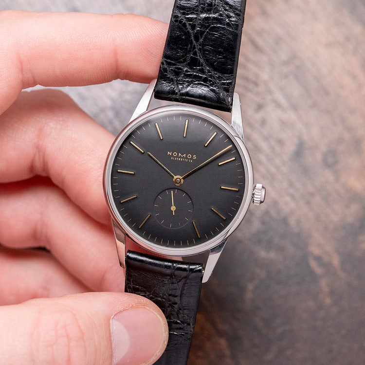 1996 Nomos Orion 35mm Manual Black Dial Early Ref 332