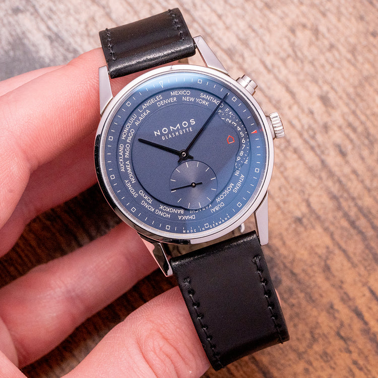 2021 Nomos Zurich World Timer Dark Blue 807 Automatic 40mm