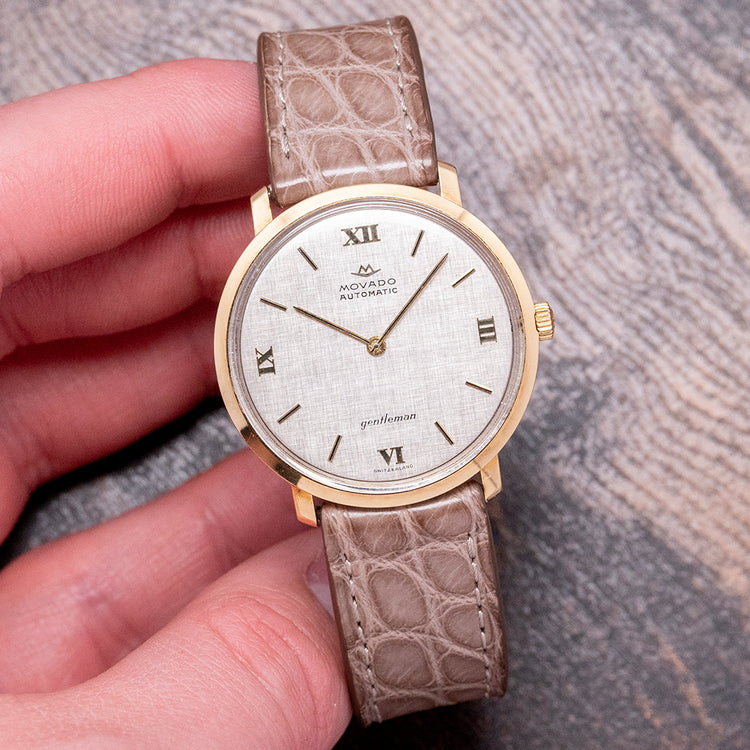 1960s Movado 'Gentleman' 18ct Gold Micro-Rotor Cal. 230 34mm