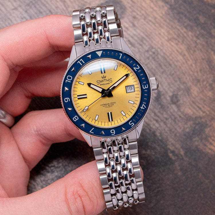 2021 Timefactors Smiths Caribbean 1000 YB Yellow 40mm