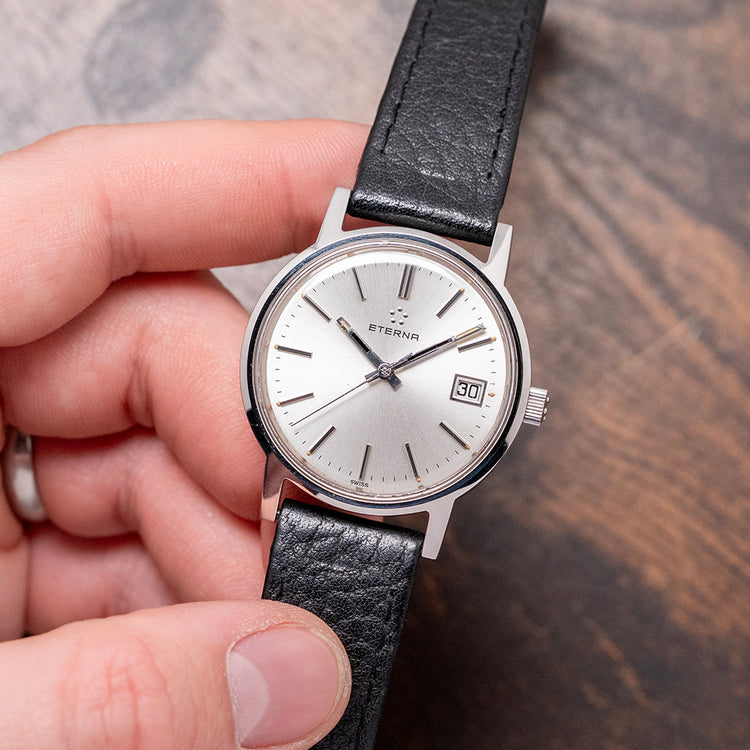 1977 Eterna Date Manually Wound Presentation Watch 35mm