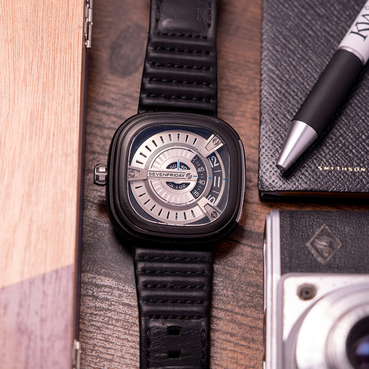 2010s SevenFriday M2/01 "Jump Hour" Black Automatic