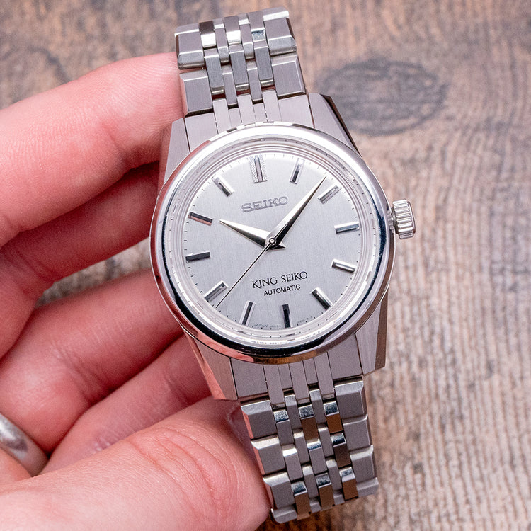 2022 King Seiko Brushed Grey Dail 37mm Automatic SPB281J1