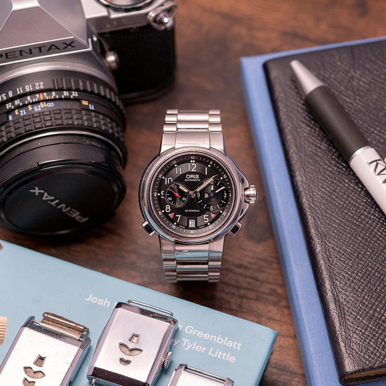 2010s Oris Classic Worldtimer GMT Small Seconds 7494