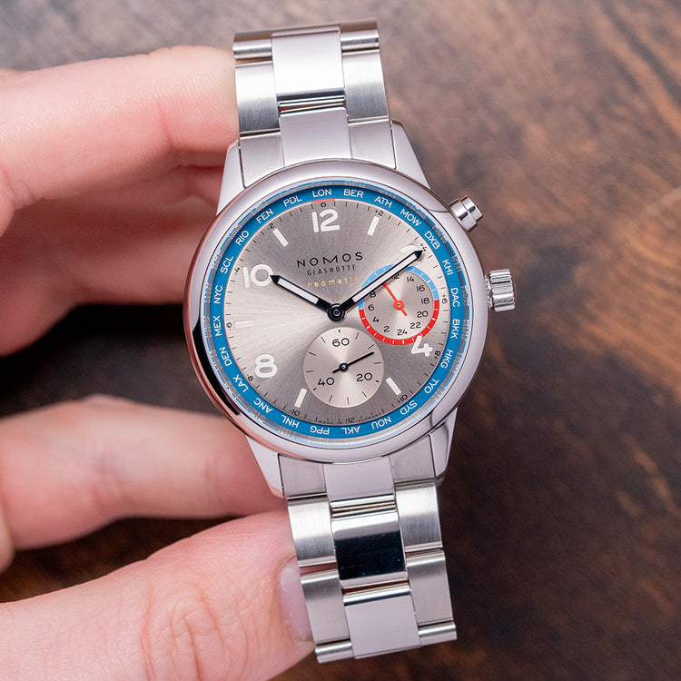 2025 Nomos Club Sport Neomatik Worldtimer Silver 40mm 791